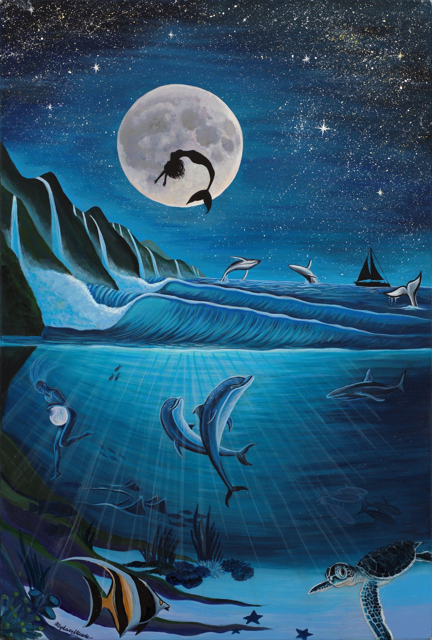 The Ocean's Moonlit Song