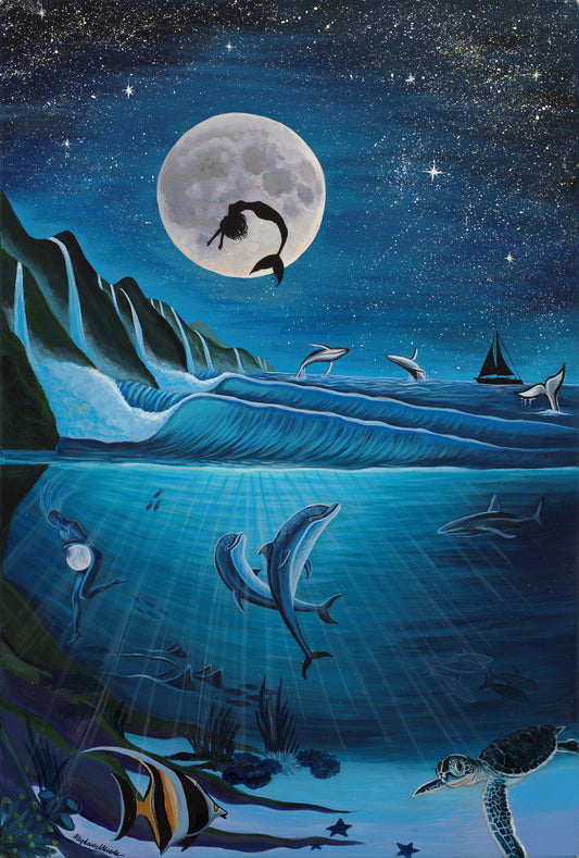 The Ocean's Moonlit Song